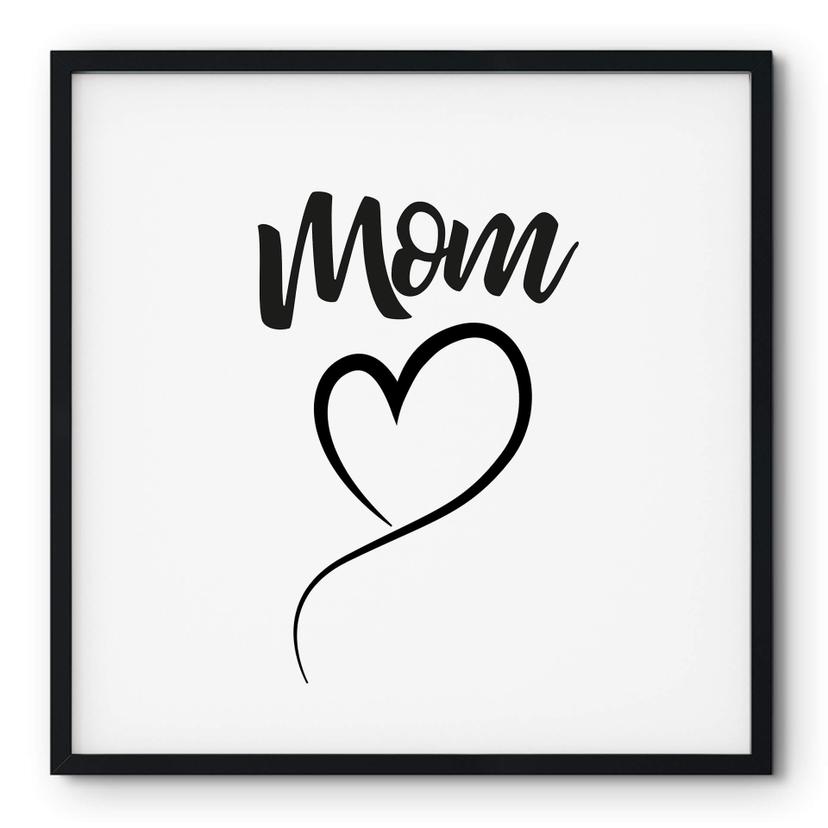 Póster Mamá Corazón - Cuadrado