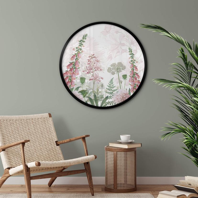 Poster Sir Edward - Rosa fingerborgsblomma - Rund