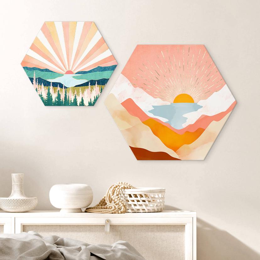 Hexagon Dibond SpaceFrog Designs - Retro Summer