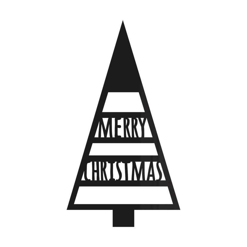 Julväggsdekoration - Julgran God Jul - Akryldekoration