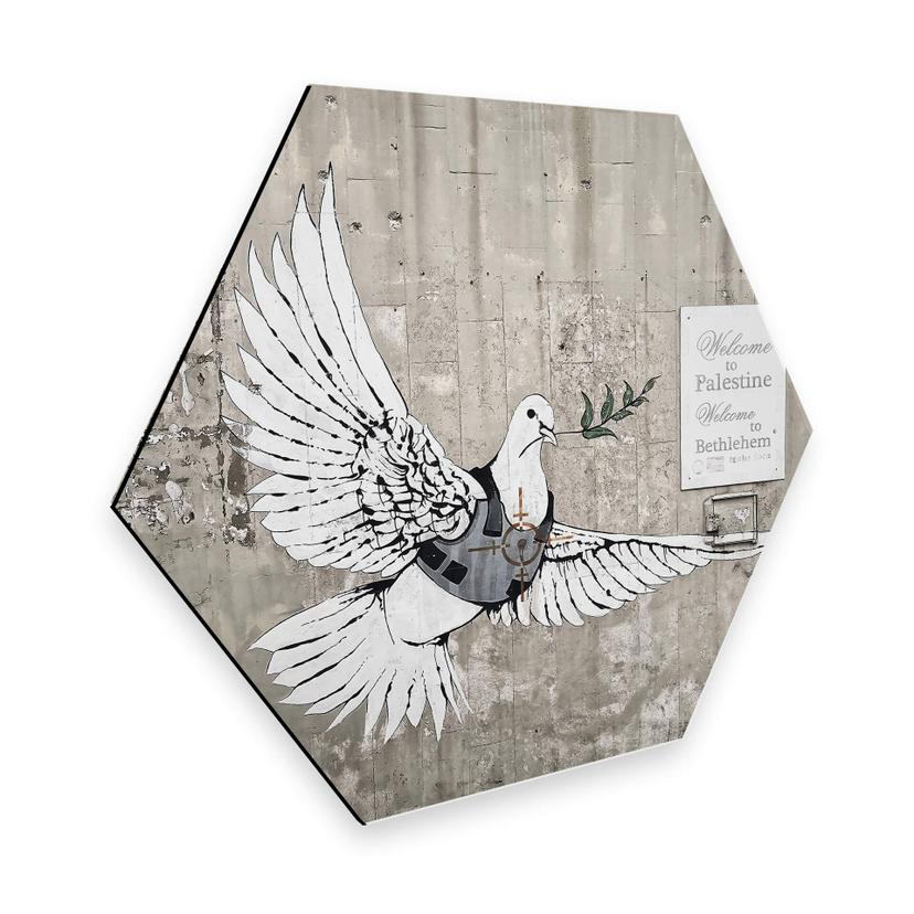 Hexagon - Alu-Dibond - Banksy - Fredsduen