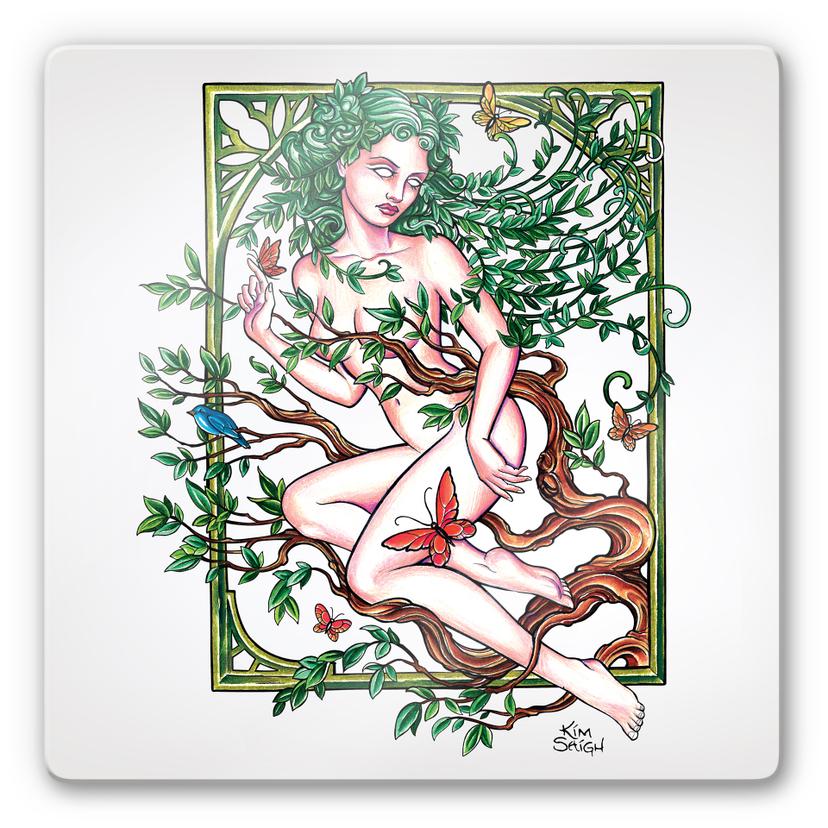 Tableau en verre - LA Ink - Elfe des bois