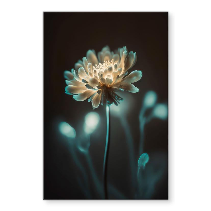 Akrylbillede Lysende blomsterhjerte - Treechild