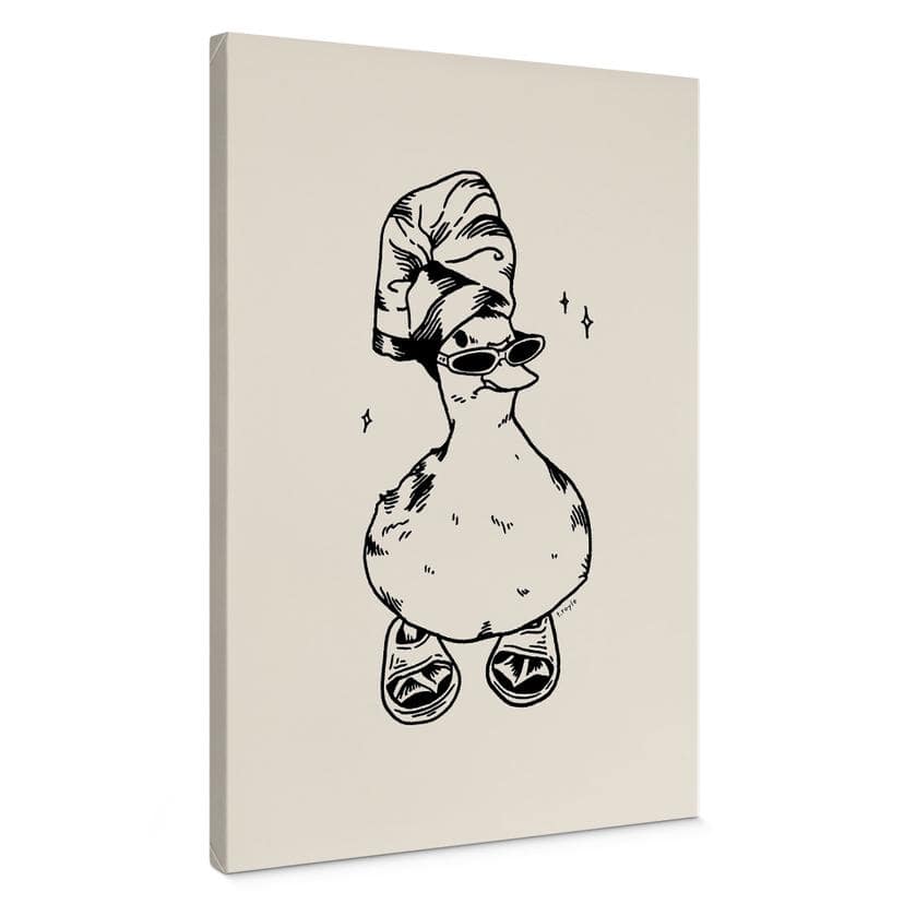 Leinwandbild Coole Spa-Ente mit Sonnenbrille - Royle