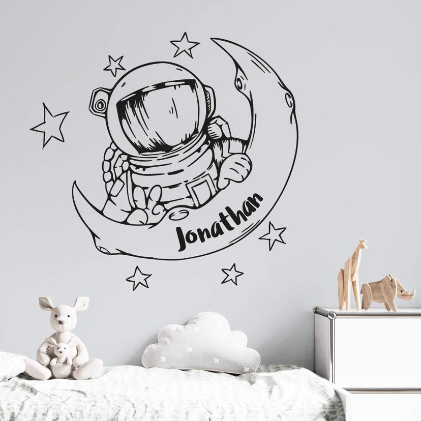 Wallsticker -  + Navn  Astronaut