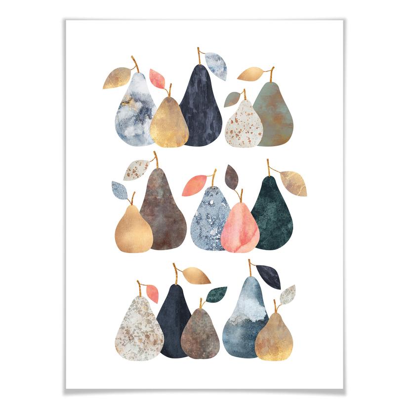 Poster Fredriksson - Poires multicolores