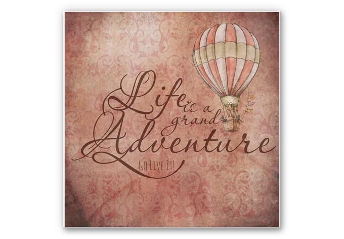 Tableau Forex - Life is a grand adventure - carré