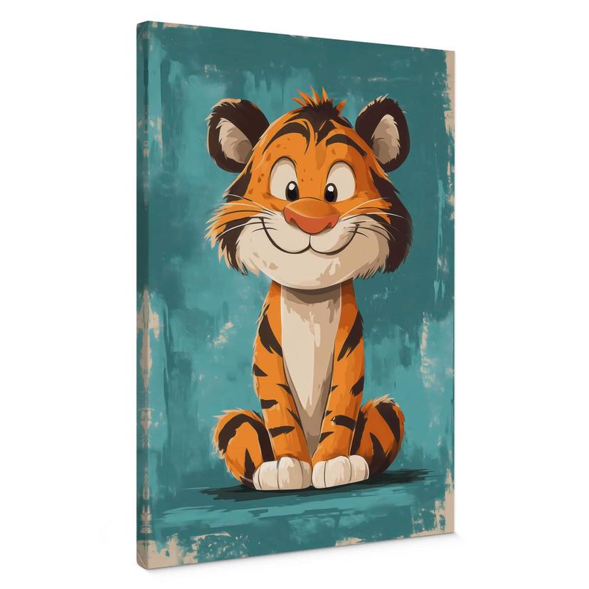 Canvasbillede Glad tigerunge - Magnusson