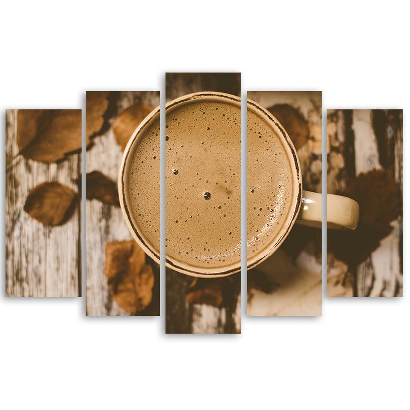 Stampa su tela 5 pezzi, caffè retrò vintage