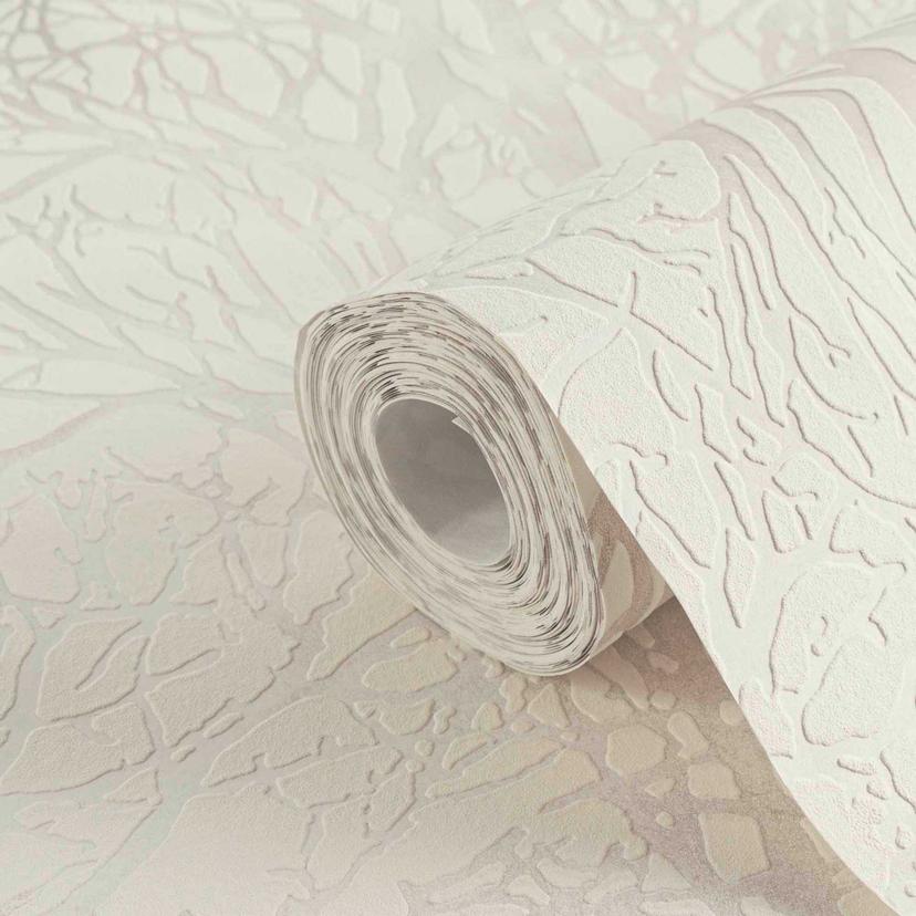 Carta da parati foresta bianco grigio - Carta da parati in tessuto non tessuto natura A.S. Création