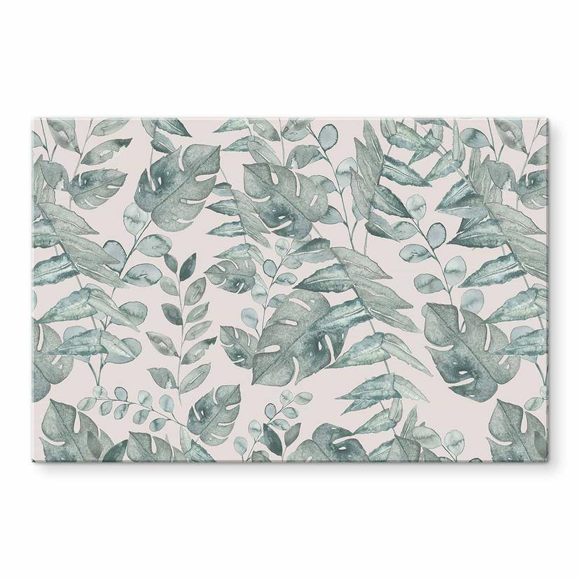 Akrylbillede jungleblade akvarel creme - Bloomery Decor