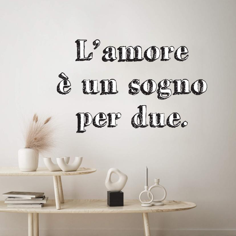Muursticker L'amore è un sogno per due