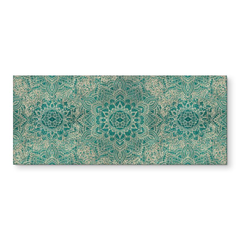 Rivestimento cucina Mandala Boho oro-verde - Bloomery Decor