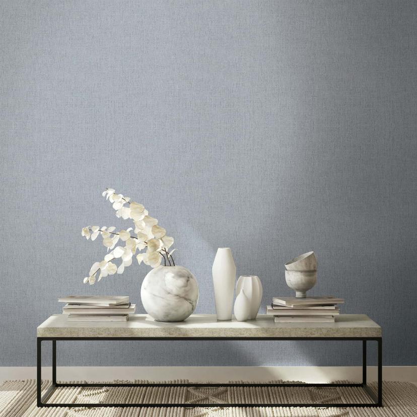 Ikke-vævet tapet plain, tekstil plain moderne i grå