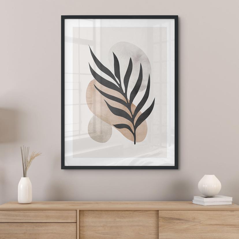 Poster Botanisk silhuett med konstnärlig geometri - Costa