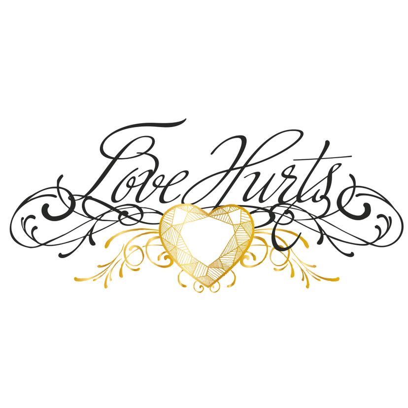 LA Ink Love Hurts fönstermålning