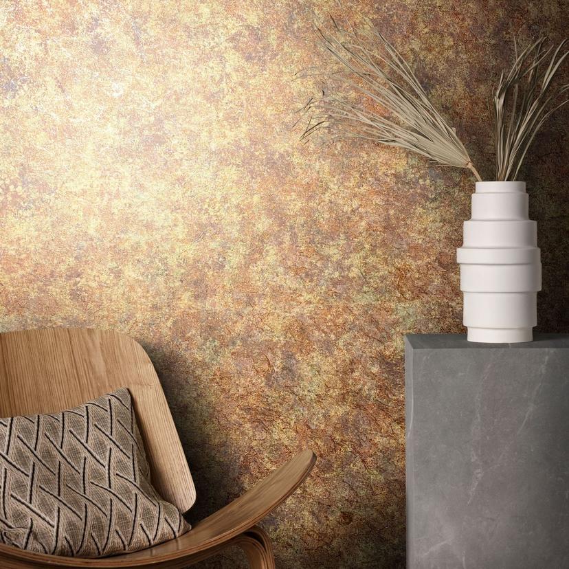 tekstureret tapet, non-woven Natural Opulence i guld