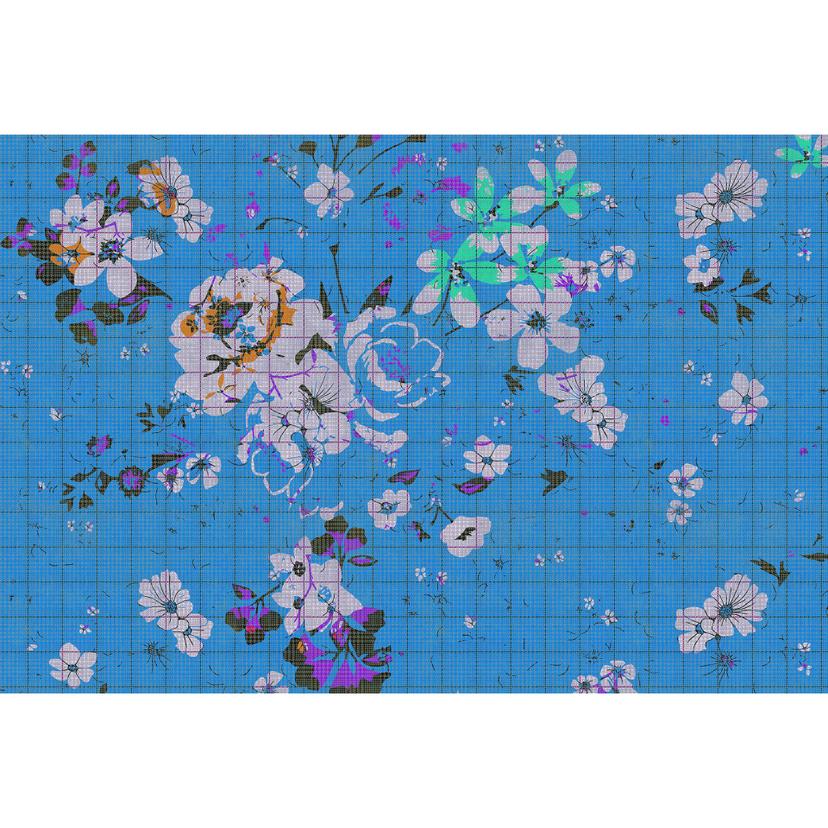 Livingwalls Fotomurale Walls by Patel 2 flower plaid 3