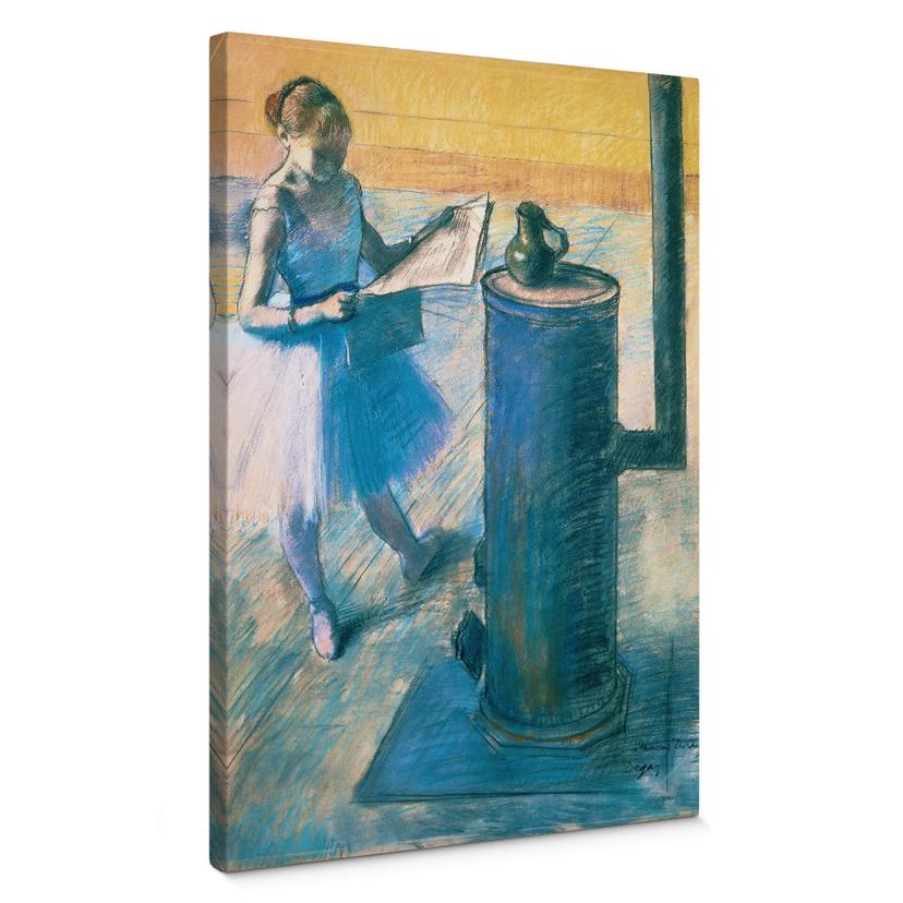 Lienzo Degas - Bailarina leyendo un periódico