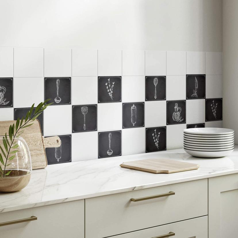 Sticker carrelage - Cuisine rustique