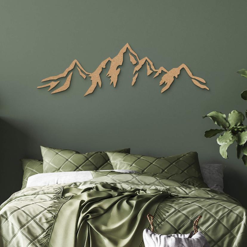 Décoration en bois MDF montagne