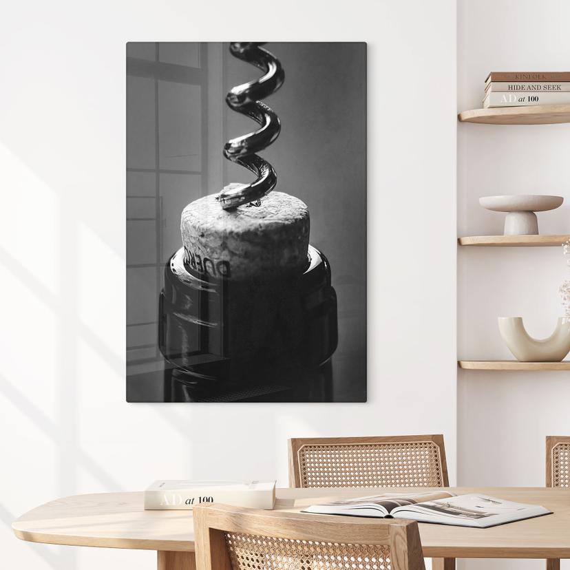 Stampa su vetro Vino con cavatappi - Pictufy Studio