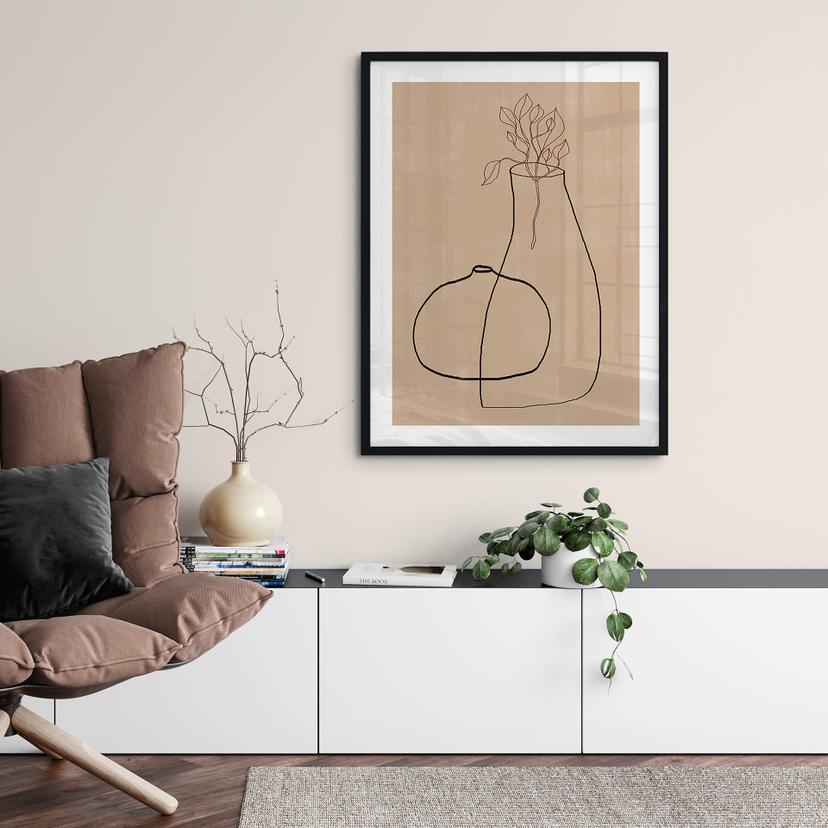 Poster The Miuus Studio - Linjekonst - Två vaser