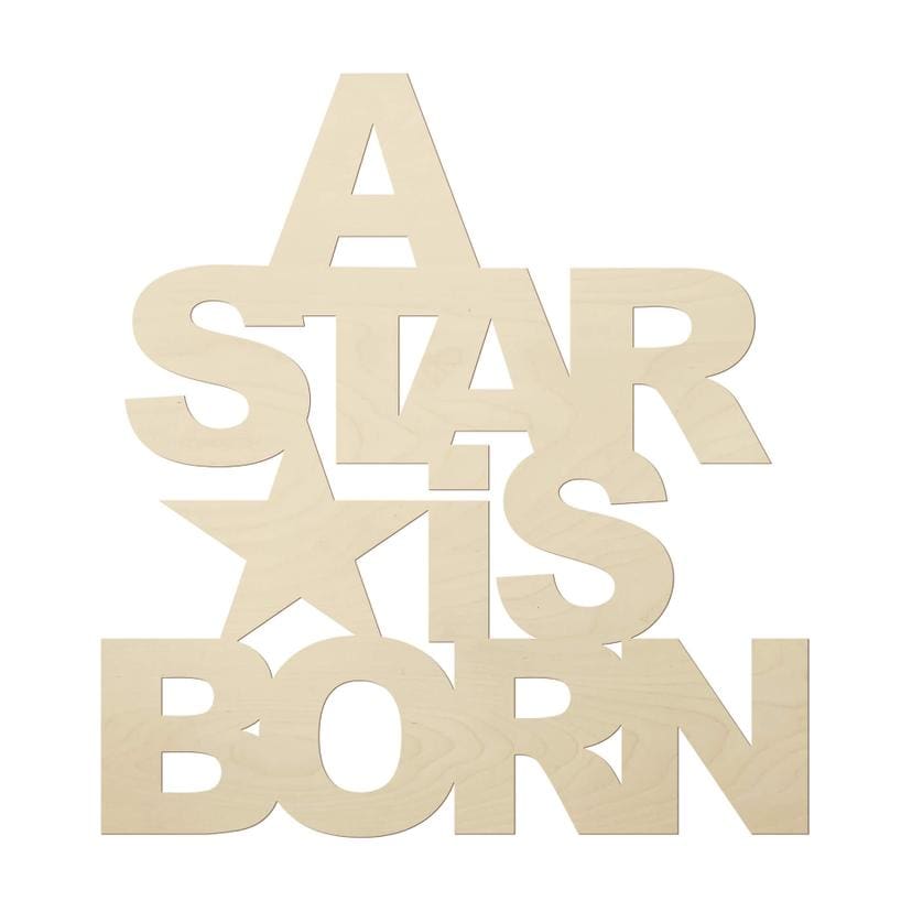 Scritta in legno - A Star is born