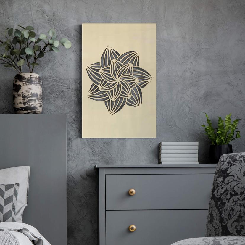Cuadro decorativo de álamo - Flor de mandala