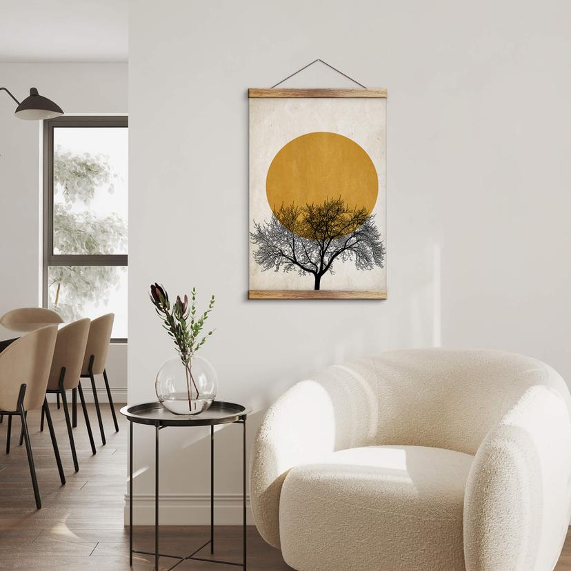 Canvas, Textielposter om op te hangen Kubistika - Winterochtend