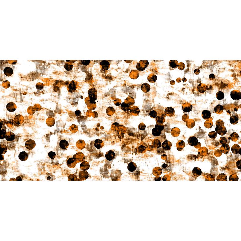 Sticker meuble, Film décoratif adhésif - lavable - Pois orange