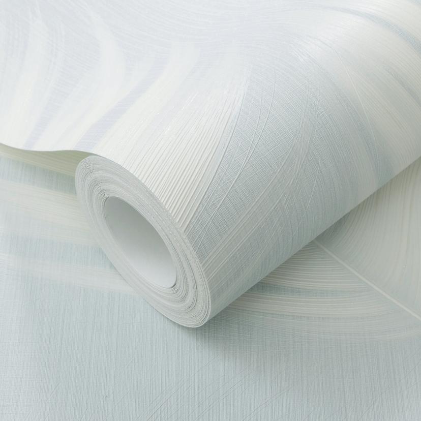 Vliesbehang, Aurora blauw bladmotief behang