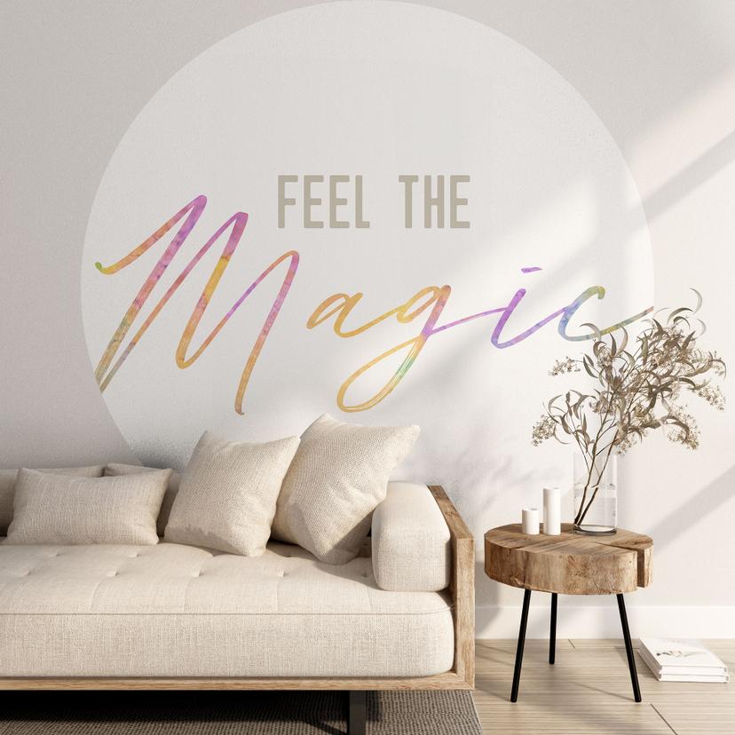 Tapet cirkel Feel the magic - vliesetapet/selvklæbende non-woven tapet