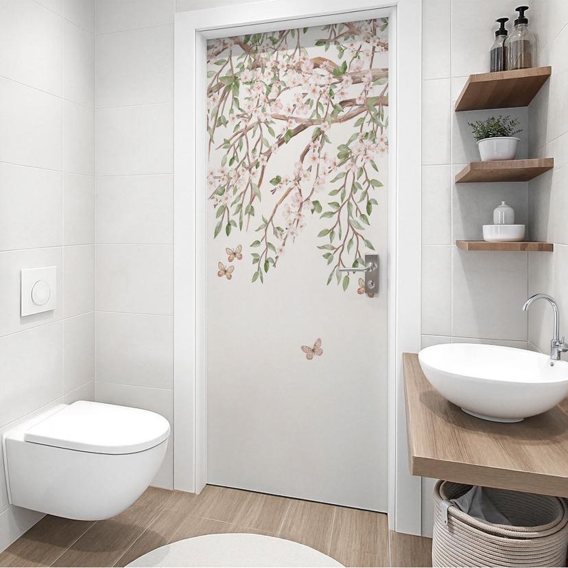 Lámina flor de primavera - Sir Edward - Decoración autoadhesiva para puertas
