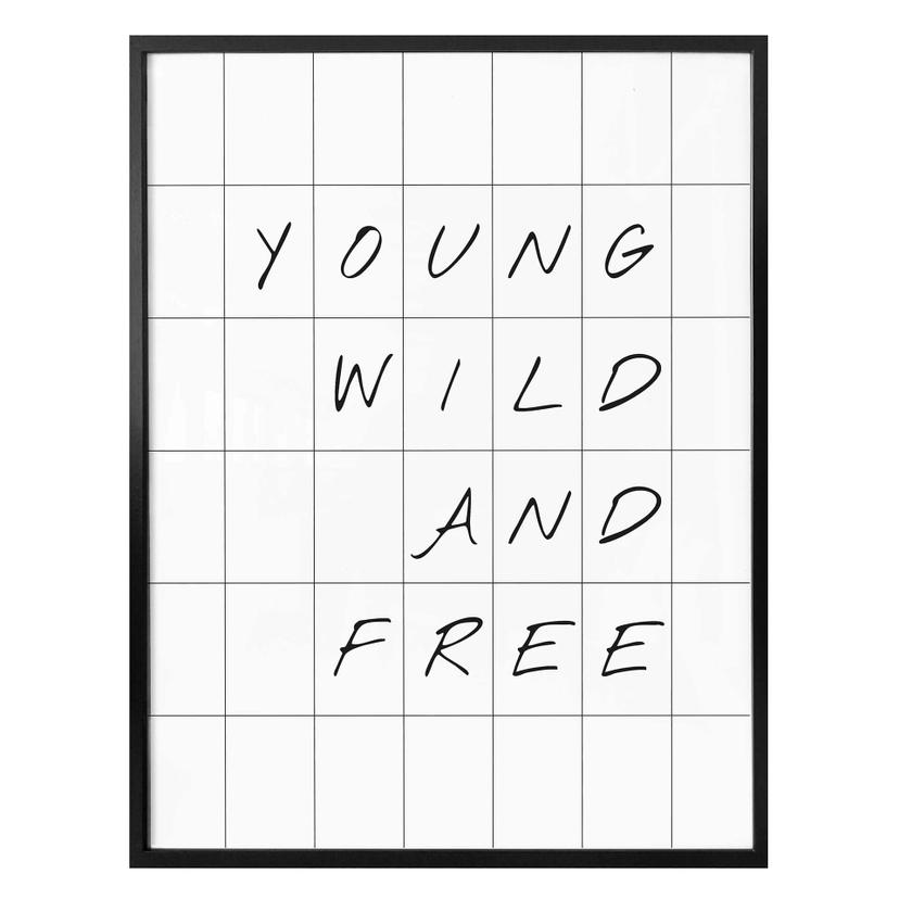 Plakat - Gitter - Young Wild and Free