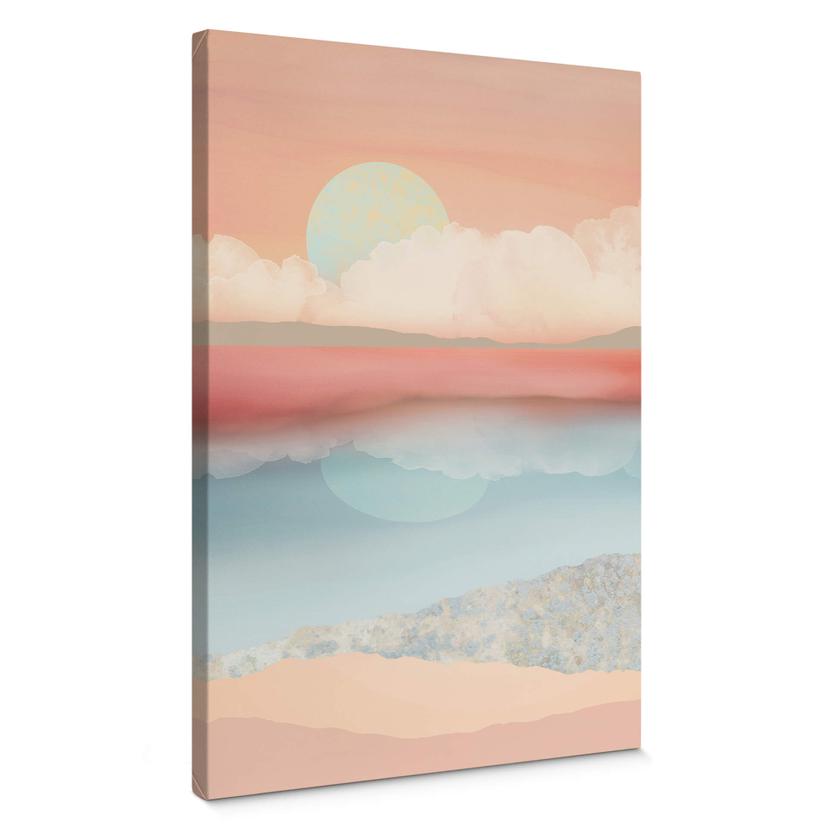 Tableau sur toile SpaceFrog Designs - Lune menthe