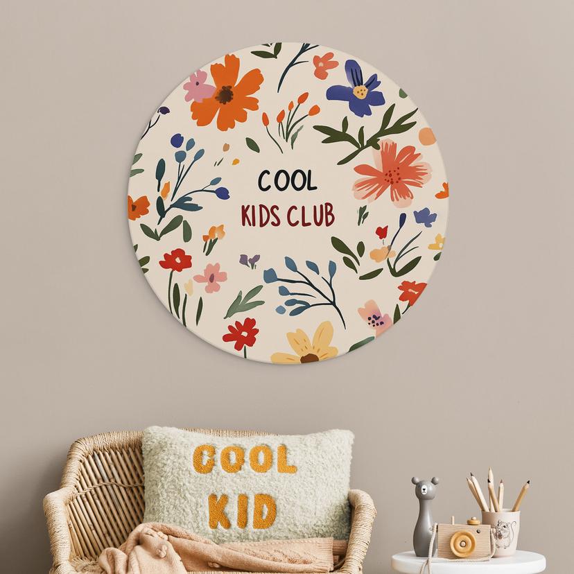 Stampe per pareti Cool Kids Club Fiori colorati - Treechild - Alu-Dibond Round