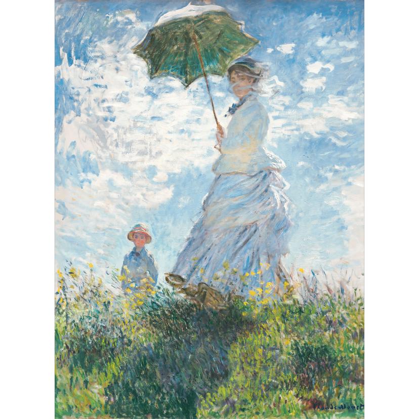 Fotomurale Monet - Donna con ombrellino - Madame Monet e suo figlio