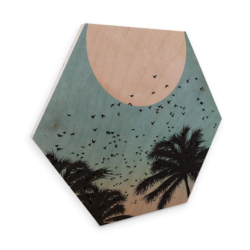 Hexagon hout - Kubistika - Sunset