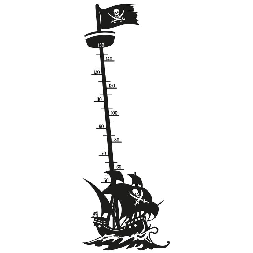 Metro da parete con nave pirata