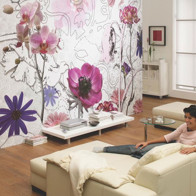 Fotobehang Papierbehang Purple
