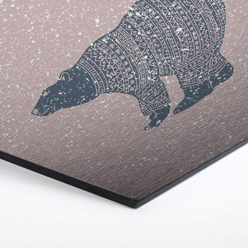 Esagoni Alu-dibond - Orso blu