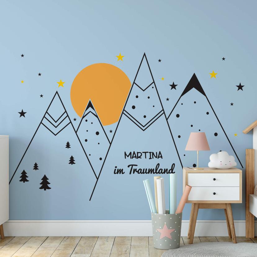 Adesivo murale Traumland + Nome