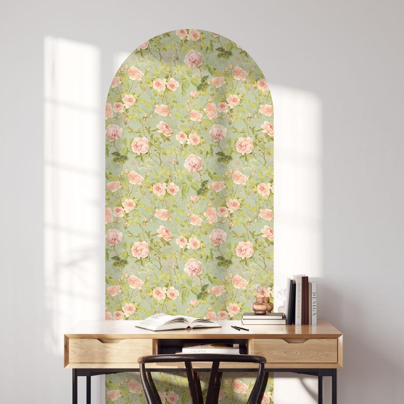 Wallsticker rundbuevægpanel rosenhave - UN Design - smal