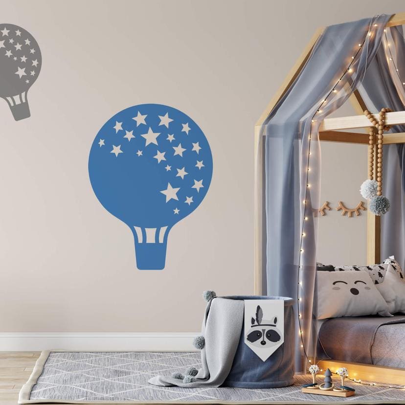 Muursticker Luchtballon met Sterren