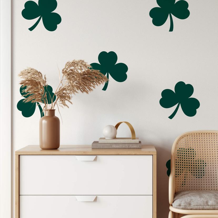 Sticker mural Trèfle irlandais (6 parties)