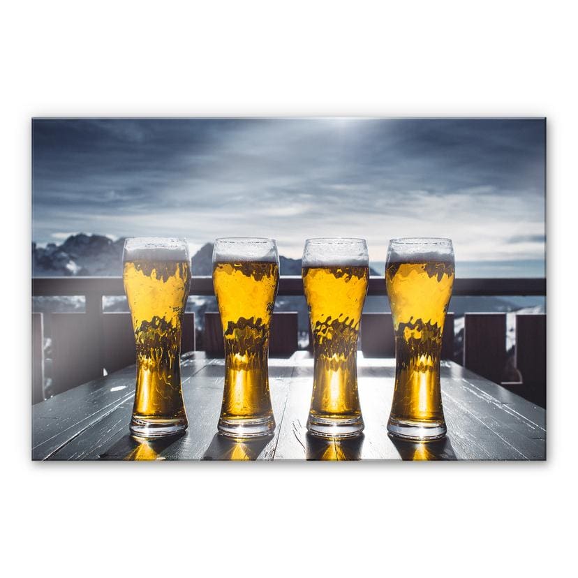 Tableau en verre acrylique - Bière fraîche