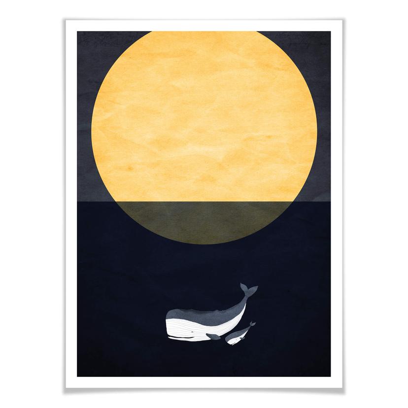 Poster Kubistika - Full Moon