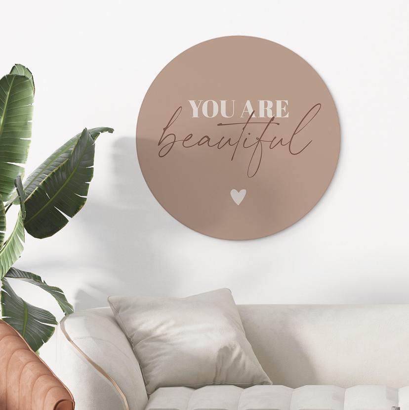 Decorazione murale in Dibond You are beautiful
