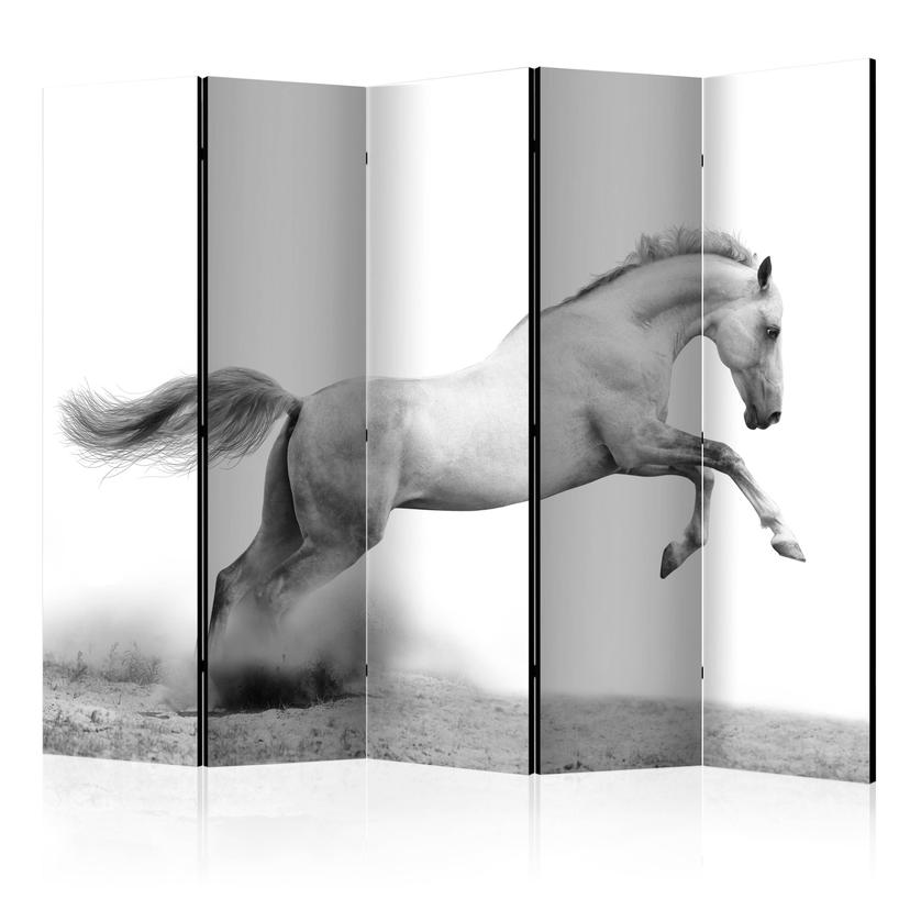 Rumdeler - Hvid galop , 5-delt - 225x172 cm